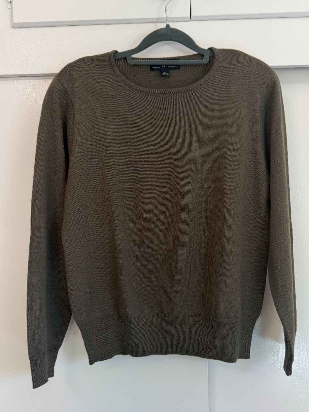 Kasper Knits A.S.L Brownish Dark Olive Green Knit Long Sleeve Top
